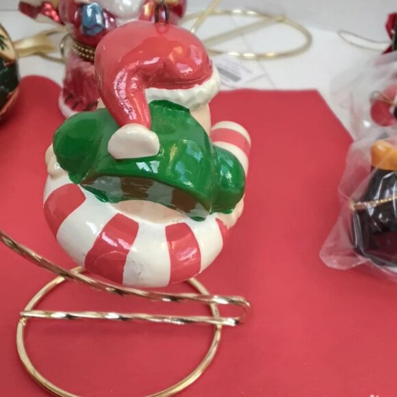 Vintage 1984 Ziggy Christmas Ornament on a Candy Cane - Picture 2 of 3